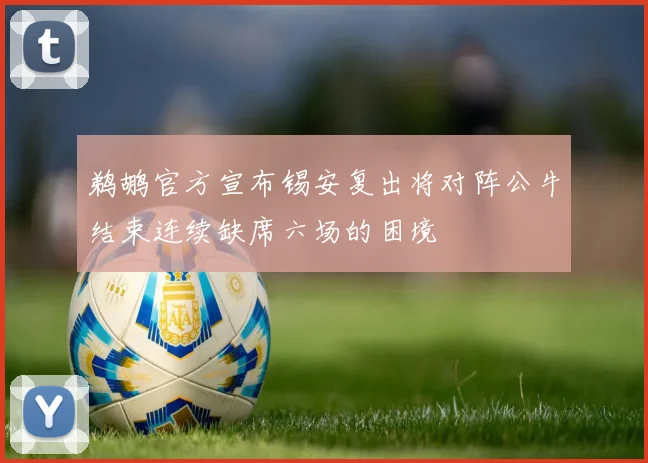 鹈鹕官方宣布锡安复出将对阵公牛结束连续缺席六场的困境